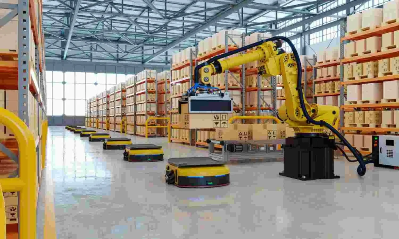 robots in warehouse
